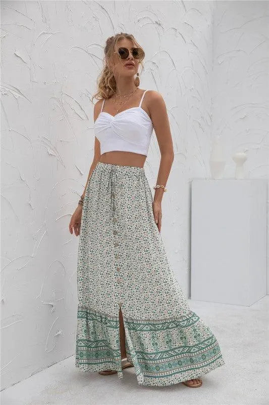 Womens Print Maxi Skirt - Jessiz Boutique