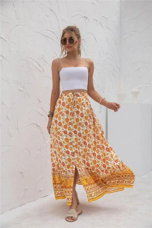 Womens Print Maxi Skirt - Jessiz Boutique