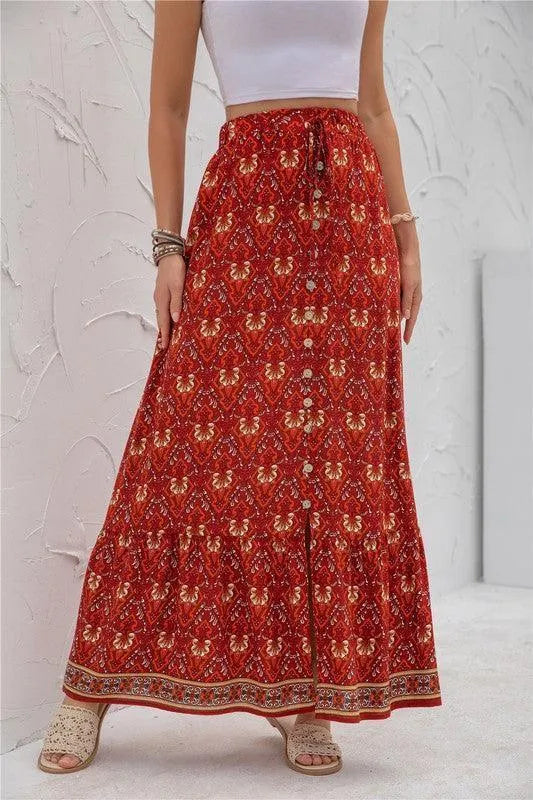 Womens Print Maxi Skirt - Jessiz Boutique