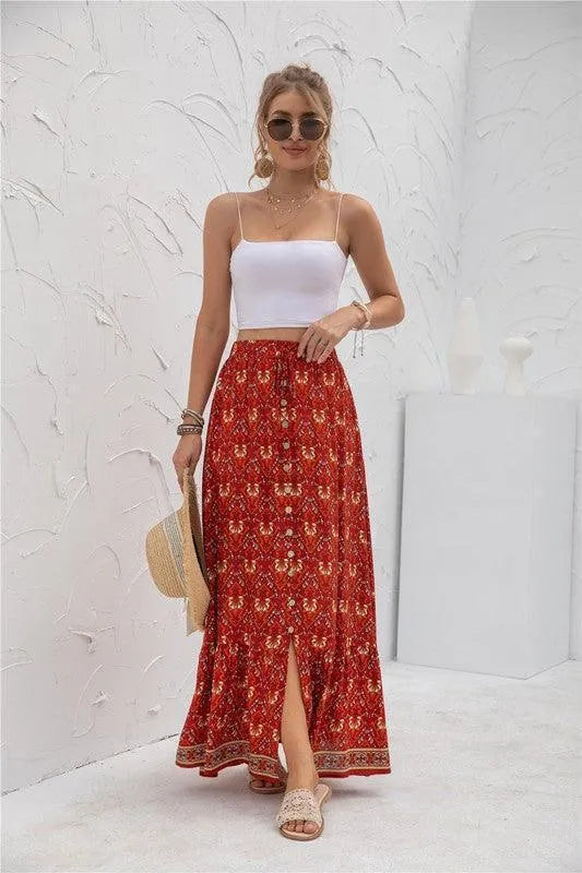 Womens Print Maxi Skirt - Jessiz Boutique