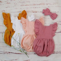 Organic Cotton Summer Baby Girl Playsuit