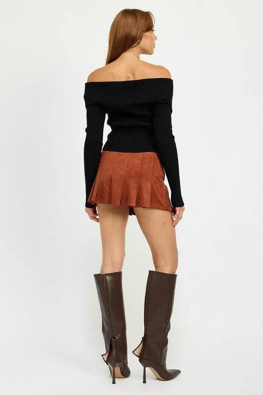 Wrapped Buckle Belt Mini Skirt - Jessiz Boutique