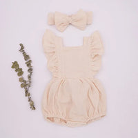 Organic Cotton Summer Baby Girl Playsuit