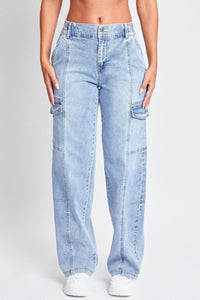 YMI Jeanswear High-Rise Straight Cargo Jeans - Jessiz Boutique