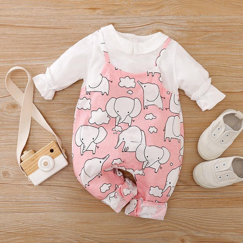 Young Girl Cartoon Graphic Overall Romper - Jessiz Boutique