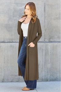 Basic Bae Open Front Long Sleeve Cover Up - Jessiz Boutique