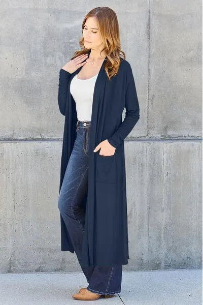 Basic Bae Open Front Long Sleeve Cover Up - Jessiz Boutique