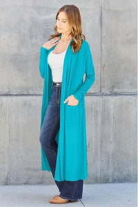 Basic Bae Open Front Long Sleeve Cover Up - Jessiz Boutique