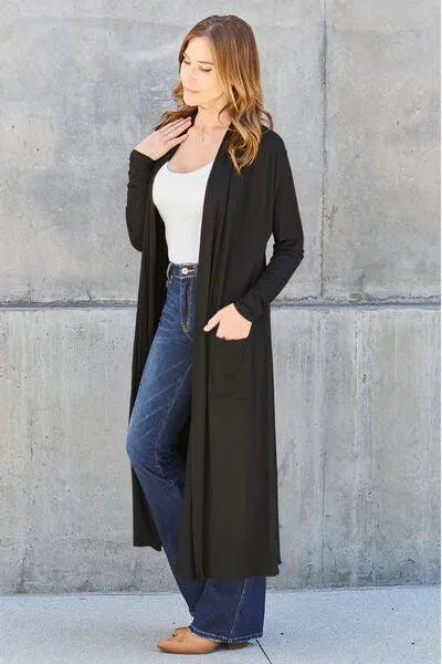 Basic Bae Open Front Long Sleeve Cover Up - Jessiz Boutique