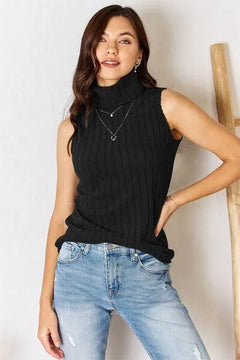 Basic Bae Ribbed Turtleneck Tank - Jessiz Boutique