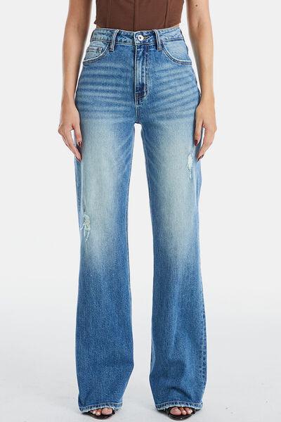 BAYEAS Ultra High-Waist Gradient Bootcut Jeans - Jessiz Boutique
