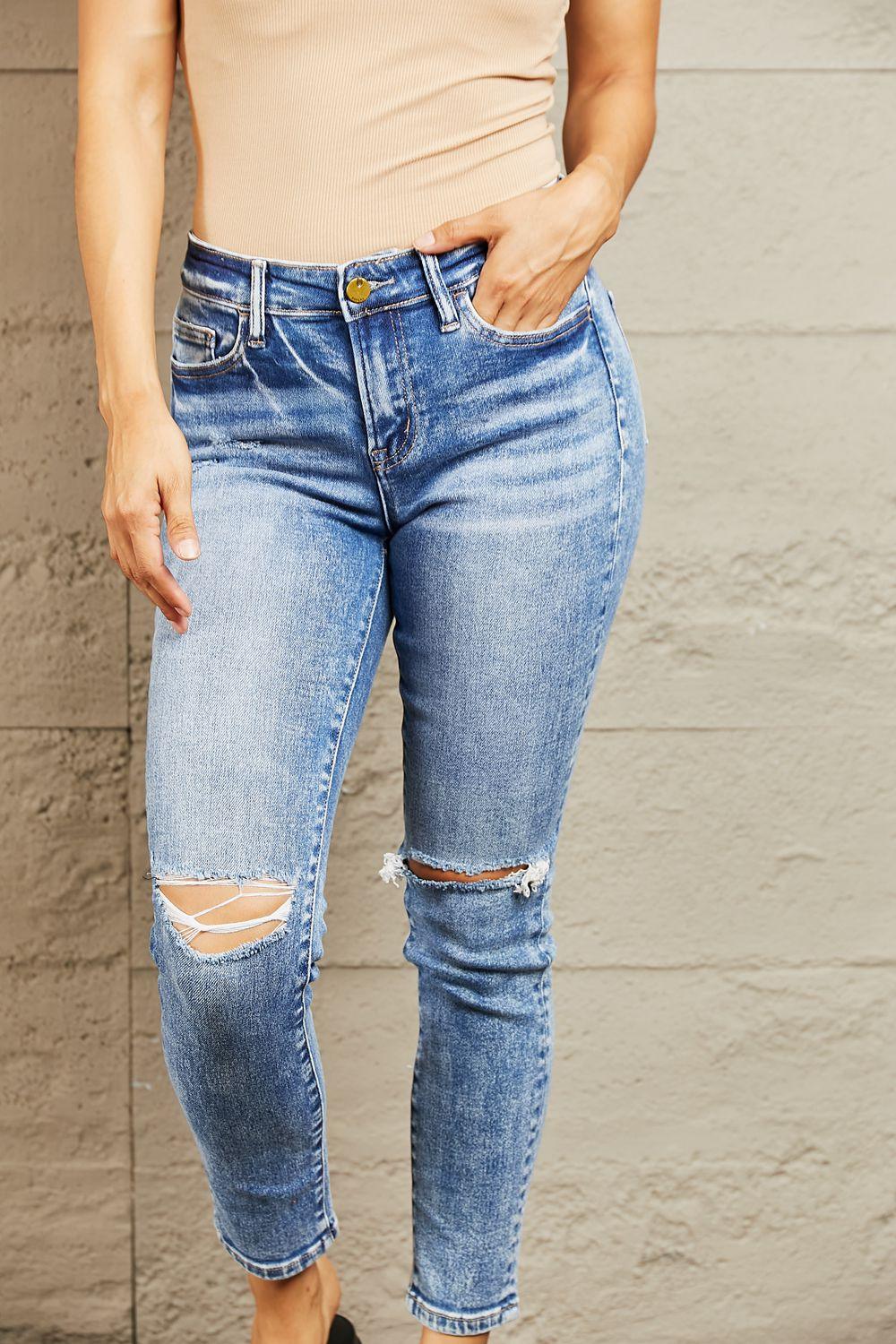 Bayes Midrise Distressed Skinny Jeans - Jessiz Boutique