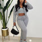 Fleece sweatshirt Hooded Suit - Jessiz Boutique