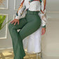 Floral Button Shirt Belted Pants - Jessiz Boutique