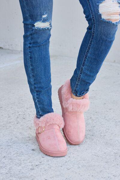 Forever Link Furry Chunky Thermal Ankle Boots - Jessiz Boutique