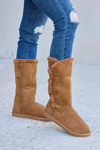 Forever Link Warm Fur Lined Flat Boots - Jessiz Boutique