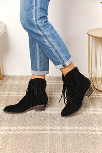 Fringe Cowboy Western Ankle Boots - Jessiz Boutique