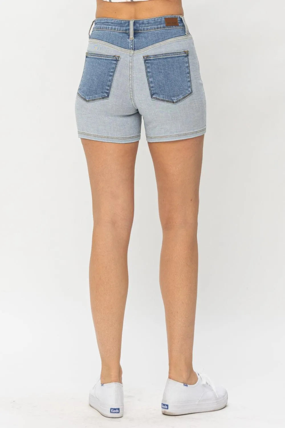 Judy Blue Color Block Denim Shorts - Jessiz Boutique