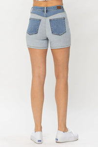 Judy Blue Color Block Denim Shorts - Jessiz Boutique