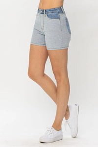 Judy Blue Color Block Denim Shorts - Jessiz Boutique