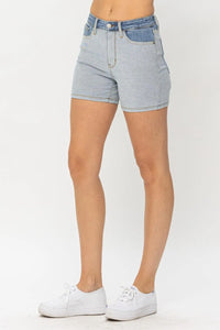 Judy Blue Color Block Denim Shorts - Jessiz Boutique