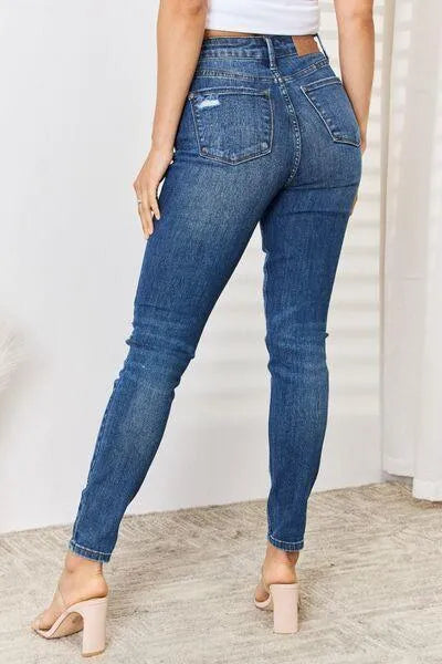 Judy Blue High Waist Distressed Slim Jeans - Jessiz Boutique