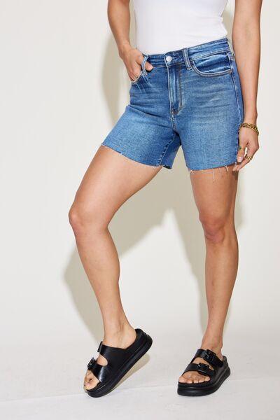 Judy Blue High Waist Slim Denim Shorts - Jessiz Boutique