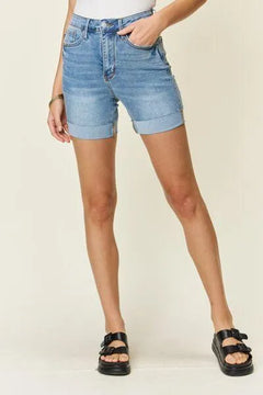 Judy Blue Tummy Control High Waist Denim Shorts - Jessiz Boutique
