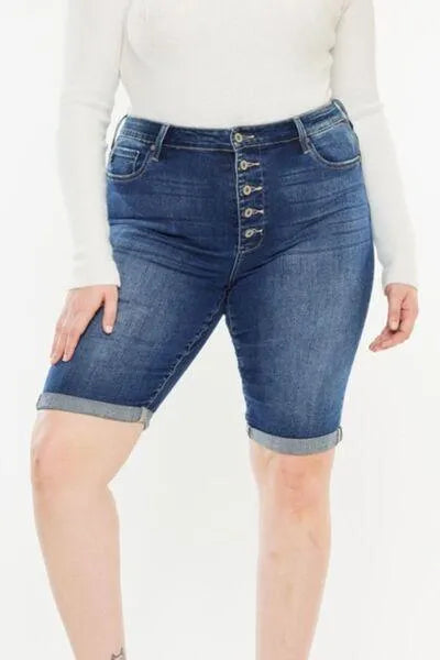 Kancan Cat's Whiskers Button Fly Denim Shorts - Jessiz Boutique