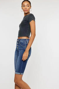 Kancan Cat's Whiskers Button Fly Denim Shorts - Jessiz Boutique