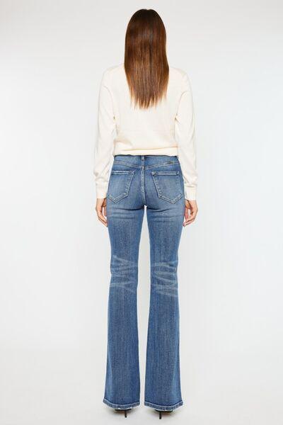 Kancan Cat's Whiskers High Waist Flare Jeans - Jessiz Boutique