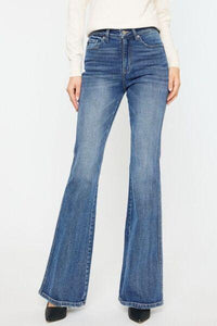 Kancan Cat's Whiskers High Waist Flare Jeans - Jessiz Boutique