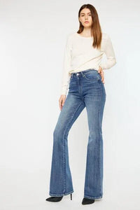 Kancan Cat's Whiskers High Waist Flare Jeans - Jessiz Boutique