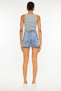 Kancan Distressed Raw Hem Denim Shorts - Jessiz Boutique