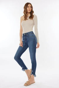 Kancan Raw Hem High Waist Cropped Jeans - Jessiz Boutique