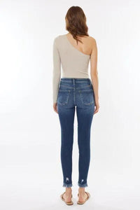 Kancan Raw Hem High Waist Cropped Jeans - Jessiz Boutique