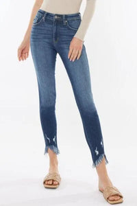 Kancan Raw Hem High Waist Cropped Jeans - Jessiz Boutique