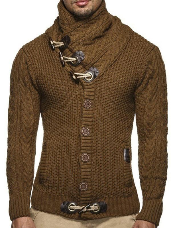 Knitted Jacket Turtleneck Button Sweater - Jessiz Boutique
