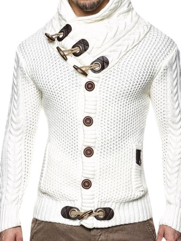 Knitted Jacket Turtleneck Button Sweater - Jessiz Boutique