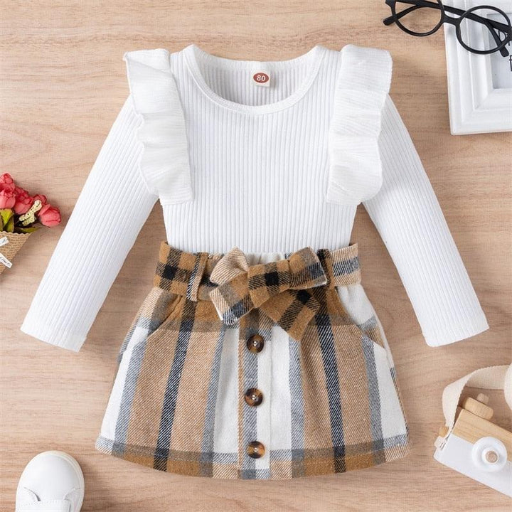 Knitted Ribbed Solid Color Baby Girl Set - Jessiz Boutique