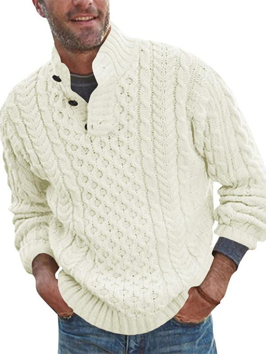 Men's Half Turtle Collar Knitted Sweater - Jessiz Boutique