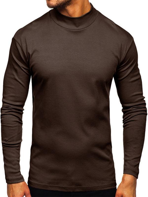 Men's High Collar Long Sleeve Shirt - Jessiz Boutique