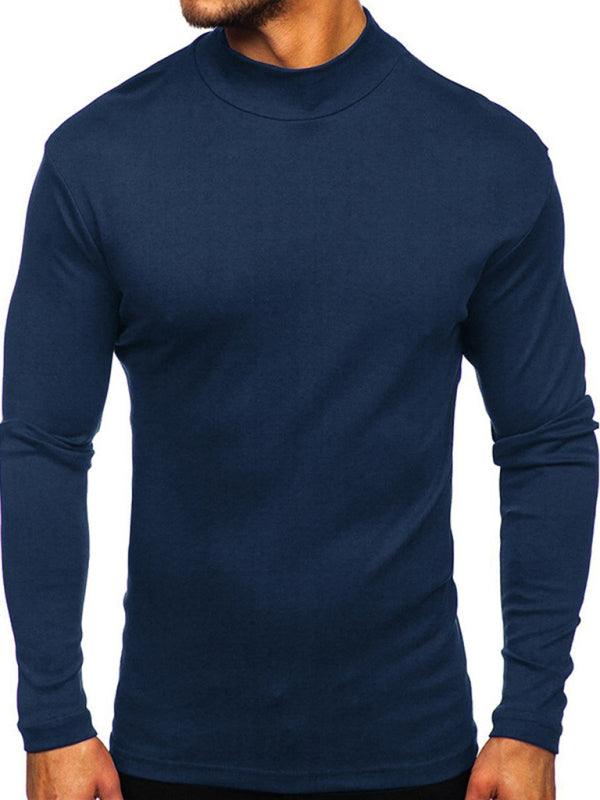 Men's High Collar Long Sleeve Shirt - Jessiz Boutique