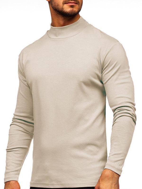 Men's High Collar Long Sleeve Shirt - Jessiz Boutique