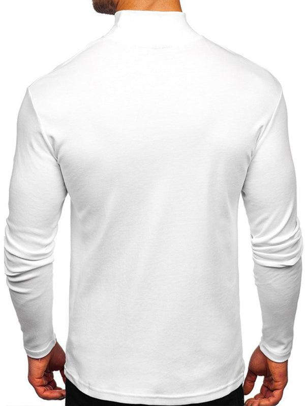 Men's High Collar Long Sleeve Shirt - Jessiz Boutique
