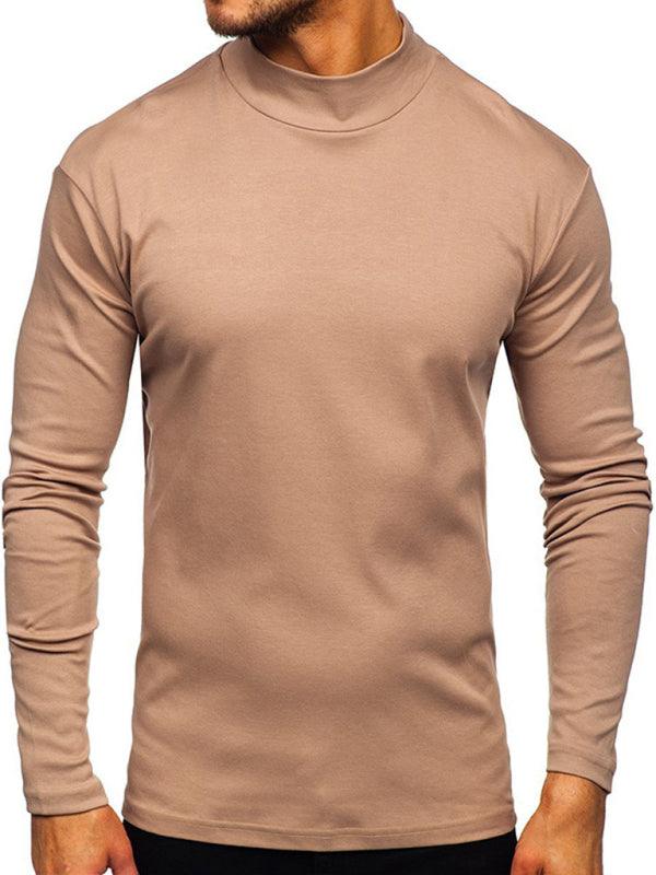 Men's High Collar Long Sleeve Shirt - Jessiz Boutique