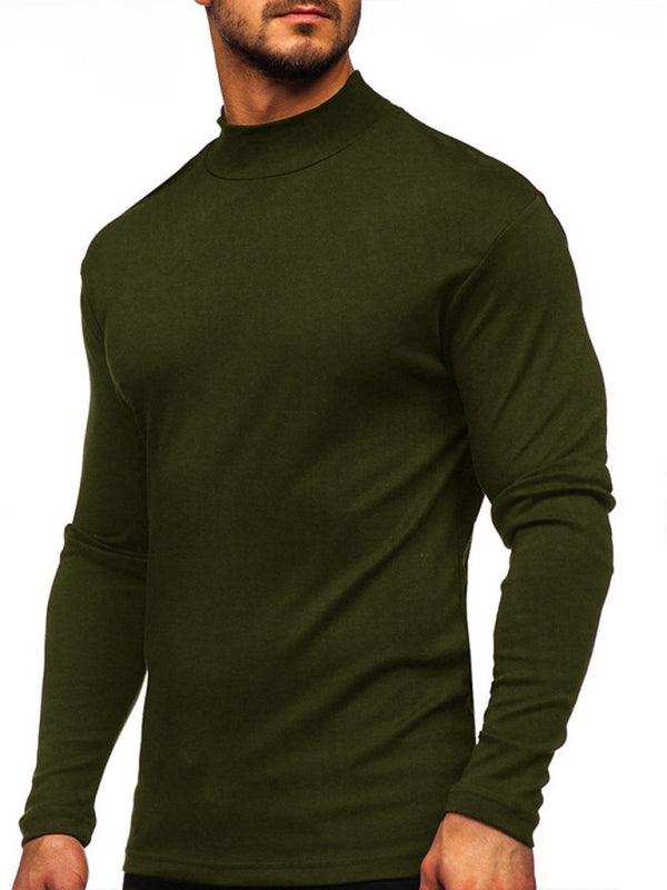 Men's High Collar Long Sleeve Shirt - Jessiz Boutique