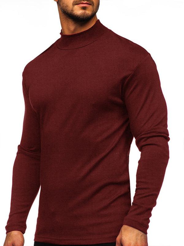 Men's High Collar Long Sleeve Shirt - Jessiz Boutique