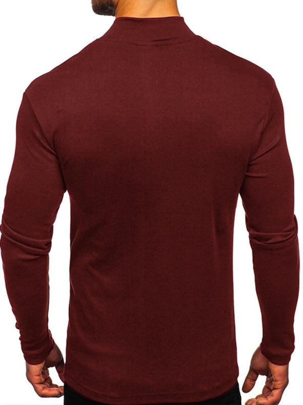 Men's High Collar Long Sleeve Shirt - Jessiz Boutique