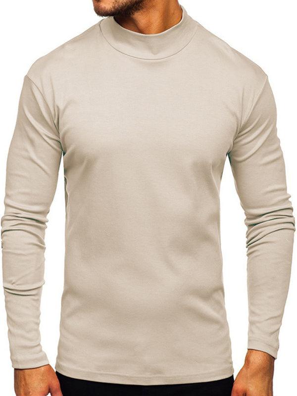 Men's High Collar Long Sleeve Shirt - Jessiz Boutique